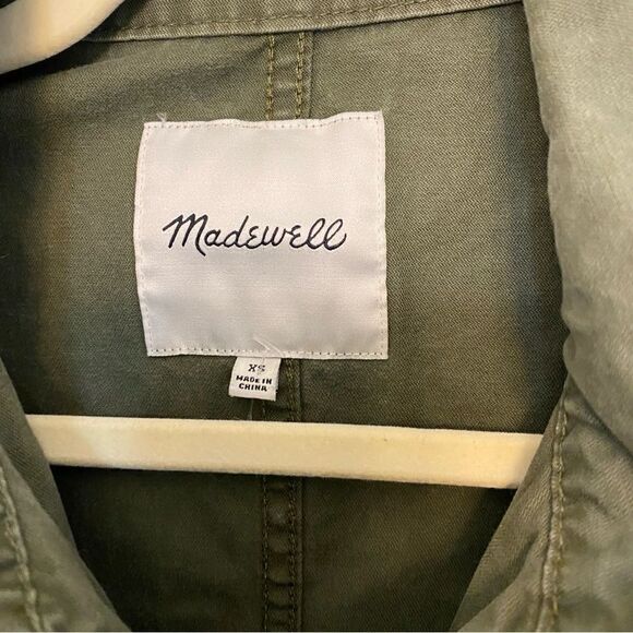 Madewell Women’s Surplus Military Cargo Utility Jacket Olive Green Size XS - Picture 3 of 8